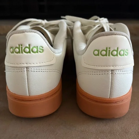 Adidas Womens Grand Court Alpha Lace Up Sneakers Casual Off White Green Size 8.5 - Picture 10 of 16